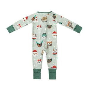 Purr The Halls (Convertible Zip Footies)