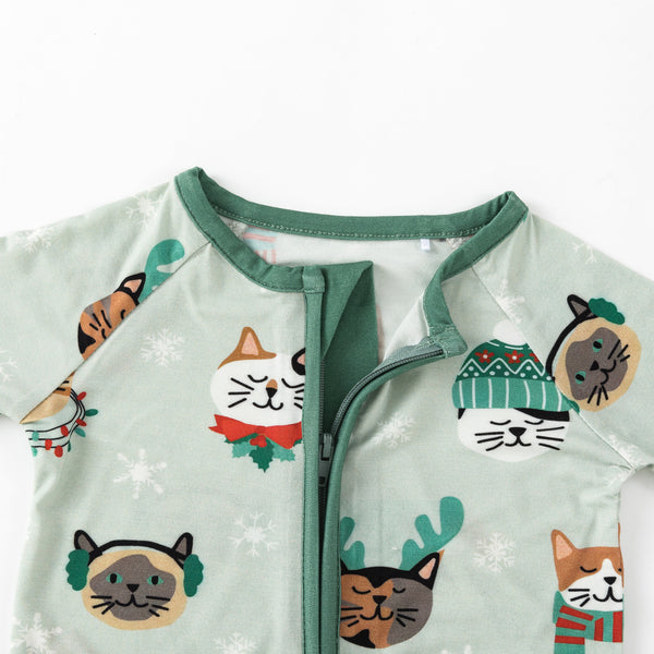 Purr The Halls (Convertible Zip Footies)