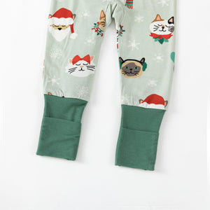 Purr The Halls (Convertible Zip Footies)