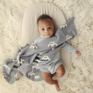 100% Cotton Luxury Knit Car Swaddle Blanket - MOOGCO Baby