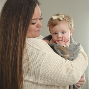 Luxury Cotton Deer Knit Swaddle Baby Blanket - MOOGCO Baby