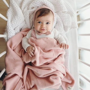 Organic Pointelle Luxury Knit Swaddle Blanket - MOOGCO Baby