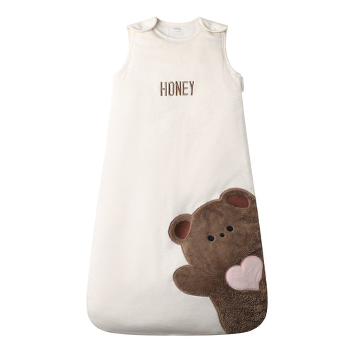 Organic Cotton 2.5 TOG Baby Sleep Sack in Brown Bear design - perfect for cozy, safe sleep.