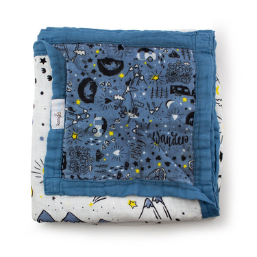 Kanga Care Bamboo Muslin Blanket - Baby: Wander (reversible) - MOOGCO Baby