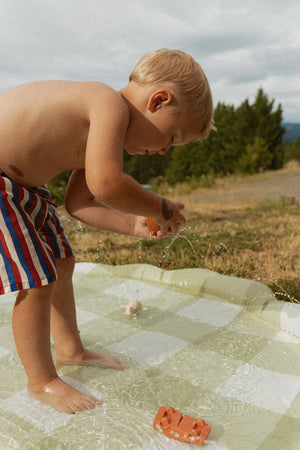 Green Gingham Splash Pad