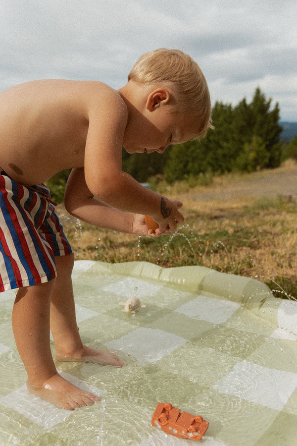 Green Gingham Splash Pad