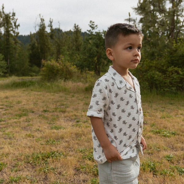 Organic Shirt & Shorts Set - Poppy