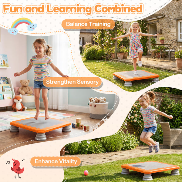 Kids Mini Trampoline with 4 Removable and Non-Slip Foot Pads