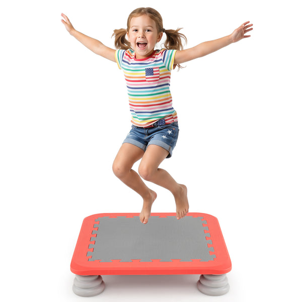 Kids Mini Trampoline with 4 Removable and Non-Slip Foot Pads