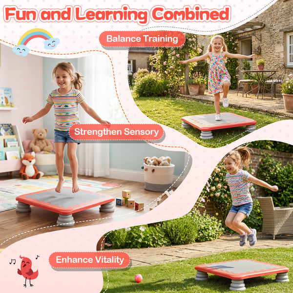 Kids Mini Trampoline with 4 Removable and Non-Slip Foot Pads