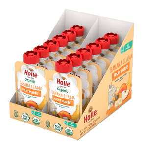 Holle Baby Food Pouches - Organic Fruit Puree - Banana Llama