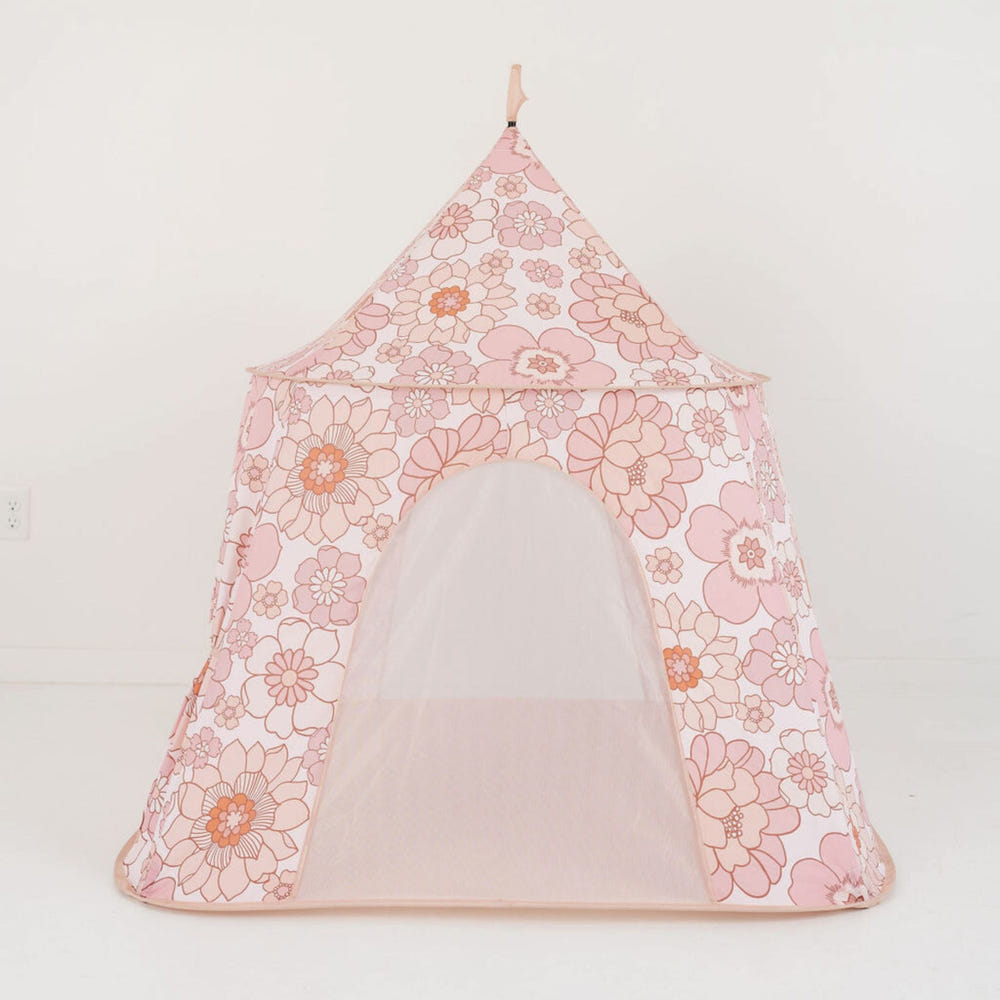 Colorful Blooms Play Tent for babies, perfect for indoor and outdoor fun, fostering imagination and playtime adventures.