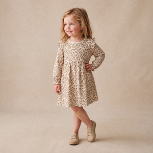 Organic Ruffle Sleeve Dress - Rustbloom