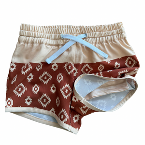 color block- hybrid shorts