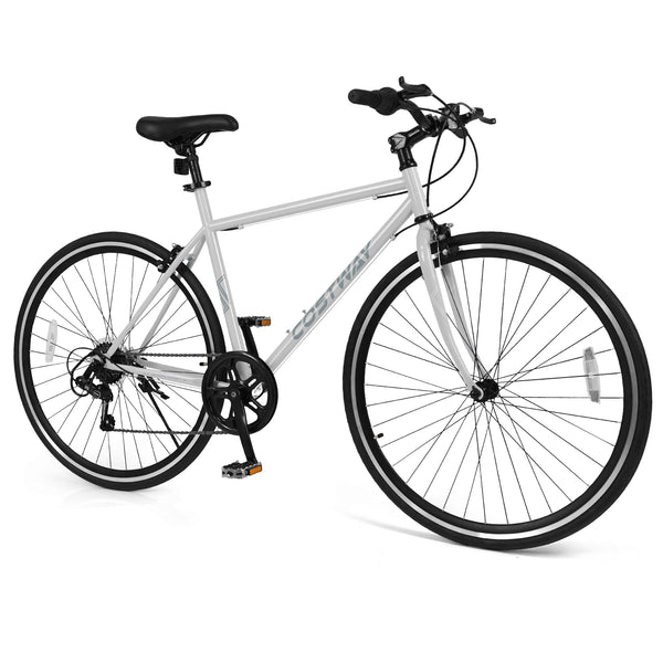 26 Inch Mountain Bike Adjustable with 6-Speed and All-terrain Rubber Wheels