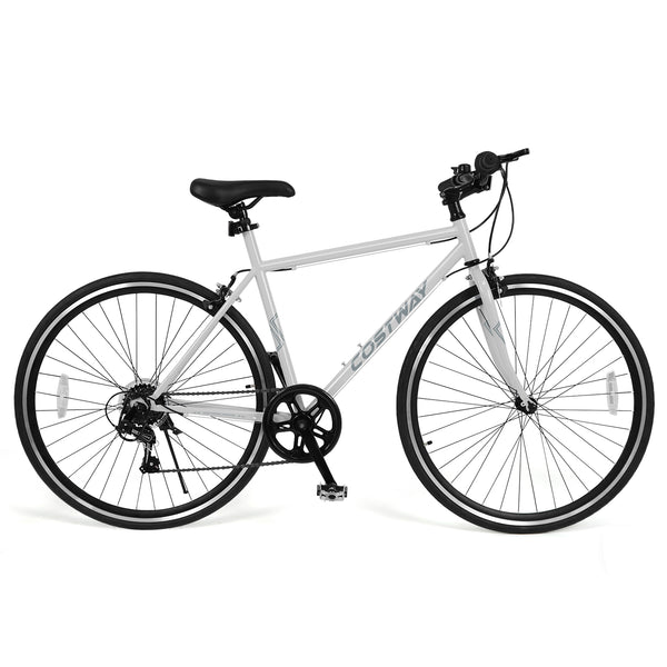 26 Inch Mountain Bike Adjustable with 6-Speed and All-terrain Rubber Wheels