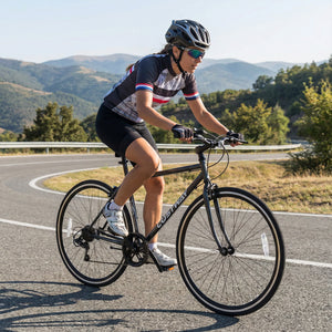 26 Inch Mountain Bike Adjustable with 6-Speed and All-terrain Rubber Wheels