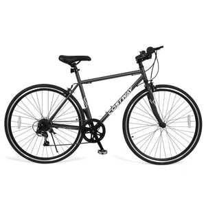 26 Inch Mountain Bike Adjustable with 6-Speed and All-terrain Rubber Wheels