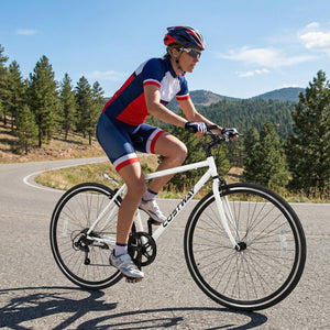 26 Inch Mountain Bike Adjustable with 6-Speed and All-terrain Rubber Wheels