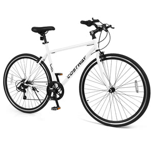 26 Inch Mountain Bike Adjustable with 6-Speed and All-terrain Rubber Wheels