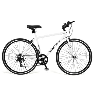 26 Inch Mountain Bike Adjustable with 6-Speed and All-terrain Rubber Wheels