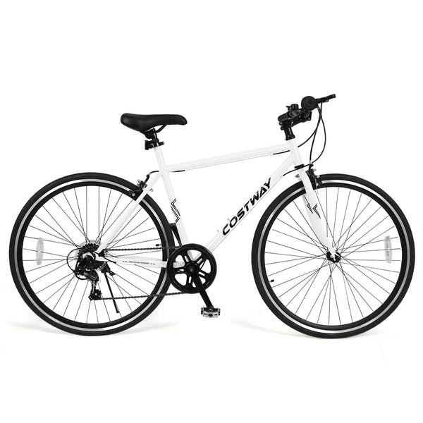 26 Inch Mountain Bike Adjustable with 6-Speed and All-terrain Rubber Wheels