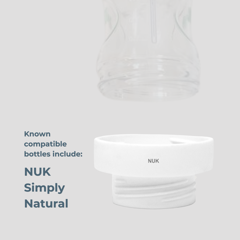 NUK Simply Natural Bottle Adapter for easy feeding with compatible baby bottles.