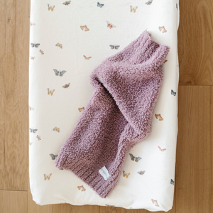 Minky Stretch Luxe Changing Covers for babies, soft and stylish, perfect for diaper changes and playtime.