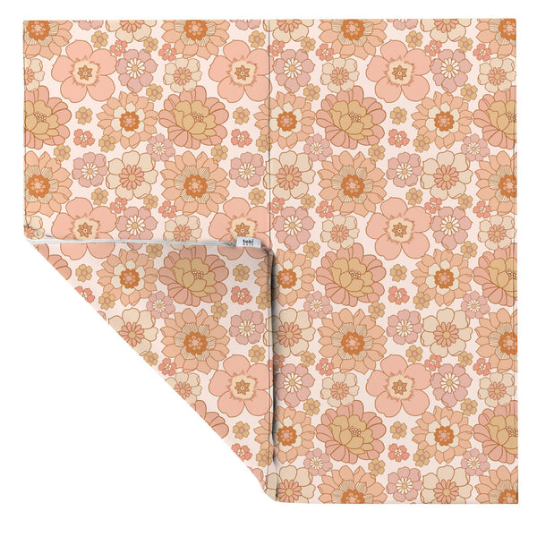 Blooms Vegan Leather Play Mat in a stylish design, perfect for baby playtime and tummy time.
