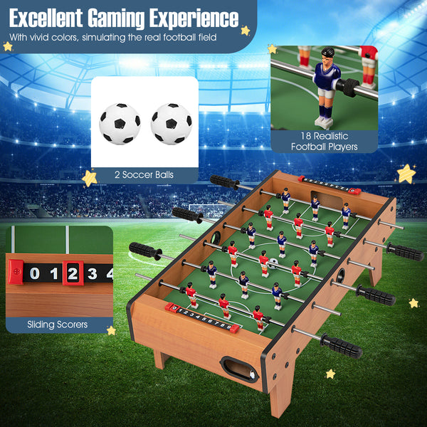 27 Inch Indoor Competition Game Foosball Table with Legs for Kids & Family