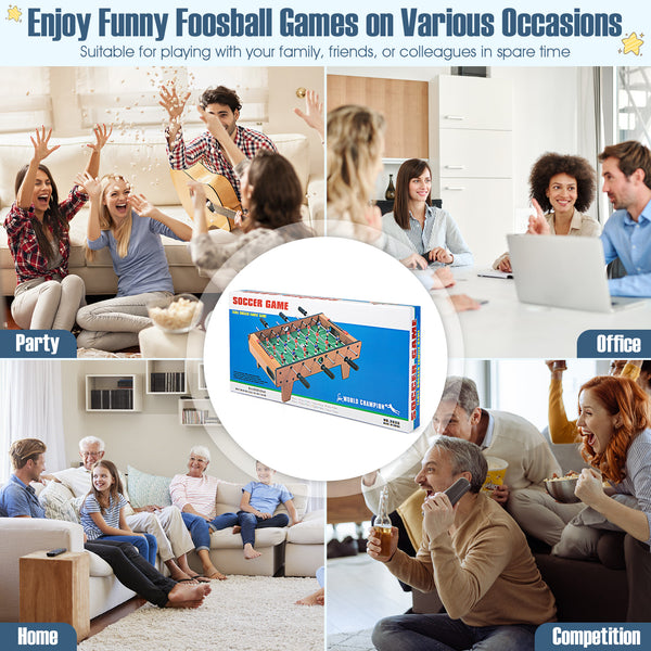 27 Inch Indoor Competition Game Foosball Table with Legs for Kids & Family