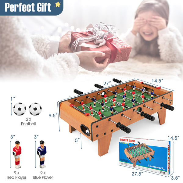 27 Inch Indoor Competition Game Foosball Table with Legs for Kids & Family