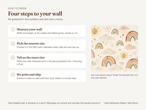 Watercolor Little Rainbows Pattern Wall Mural, image 5