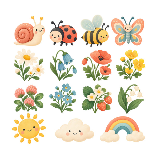 Wildflower Garden Wall Decals, Set of 15, image 2