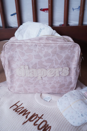 KenzKustomz Diapers XL Clear Coat Travel Bag 11x5x8 inches