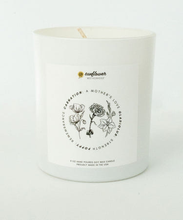 "Remembrance Healing Candle for babies, soothing light for comfort and tranquility in nursery settings."
