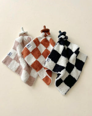 Checkered Plush Lovey | Latte