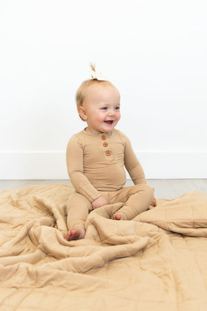 Tan Infant 2-Piece Bamboo Set