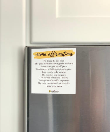 "Affirmation Magnet for babies, featuring positive messages to inspire and encourage early development."