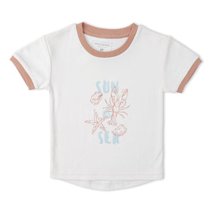 Organic Graphic Tee & Shorts Set - Beach Day