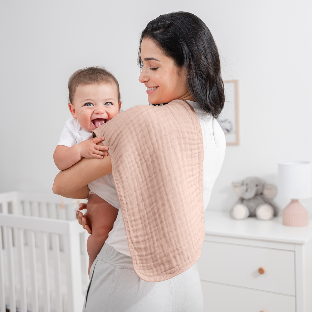 Muslin Burp Cloths in Blush
