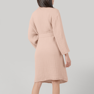 Muslin Bathrobe in Blush