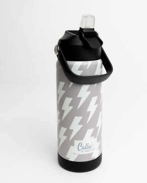 Kyler Tumbler - Bolts: Stylish food storage for babies, perfect for on-the-go meals and snacks. Angle 3 view.
