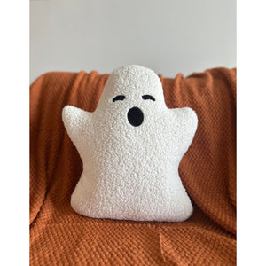 Busa Designs Sherpa Ghost Pillow 13" x 15" White