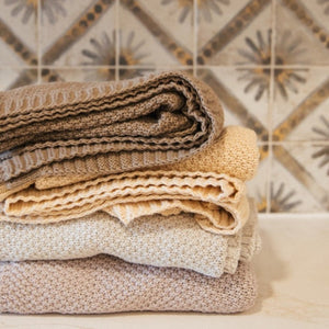 Knitted Blanket<br>Macadamia