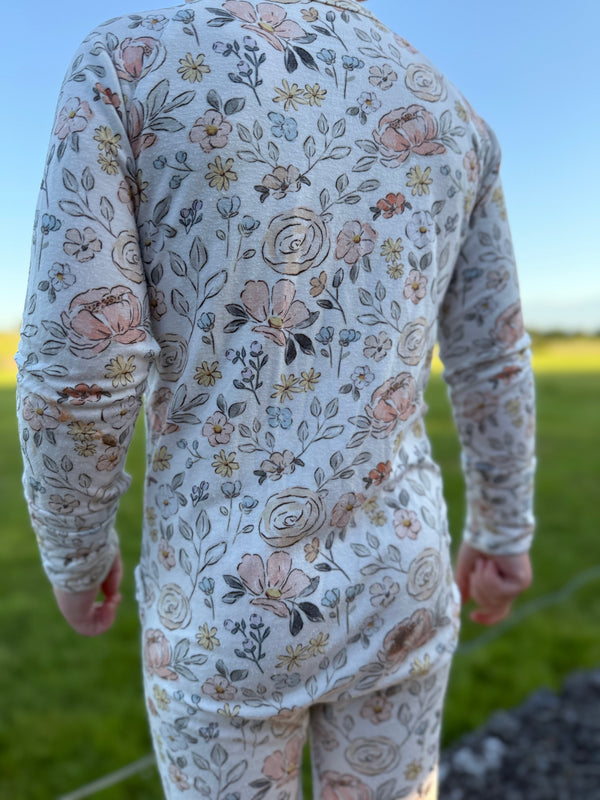 Pastel Petals Modal Zippy Romper