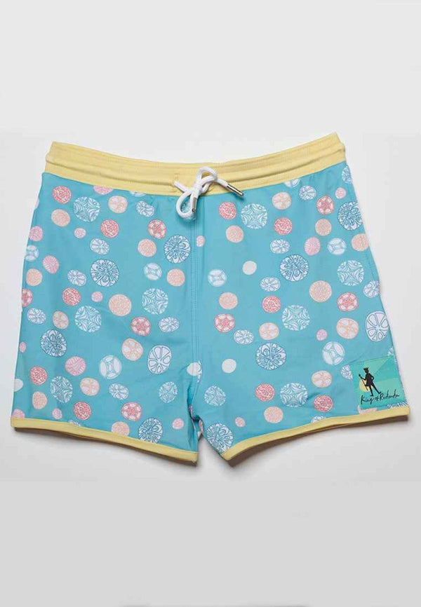 Fisher Euro Short Swim Trunk in Sand Dollar for babies, stylish and comfortable beachwear for little ones.