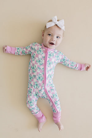 Bamboo Zip Romper | Shamrock & Bows
