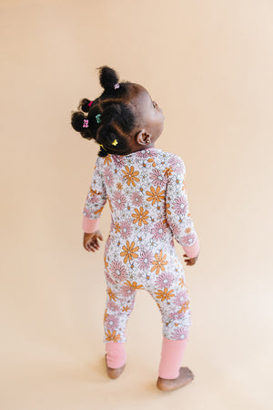 Bamboo Zip Romper | Retro Garden - MOOGCO Baby