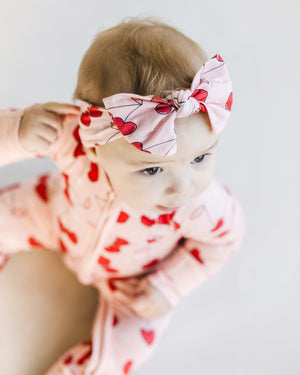 Bamboo Headband | Cherry Heart - MOOGCO Baby